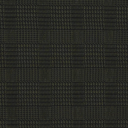 Olive and Black Glen Plaid Stretch Brocade