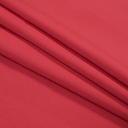 Red Coral Stretch Polyester and Viscose Woven Folded