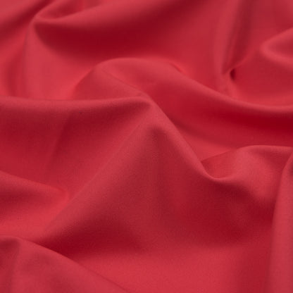 Red Coral Stretch Polyester and Viscose Woven Detail