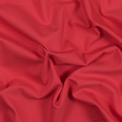 Red Coral Stretch Polyester and Viscose Woven