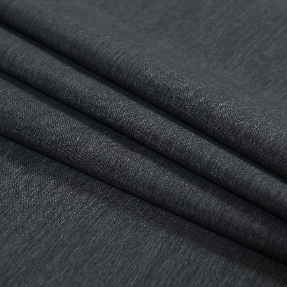 Gray Striated Stretch Nylon Woven Folded