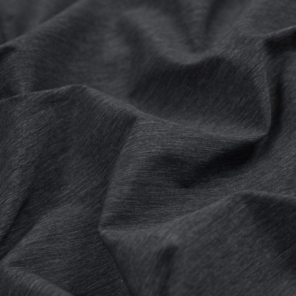 Gray Striated Stretch Nylon Woven Detail