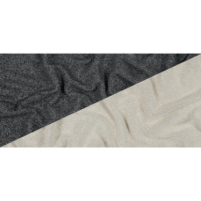 Thick Cotton French Terry - Heather Charcoal Folded