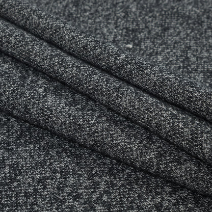 Thick Cotton French Terry - Heather Charcoal Detail