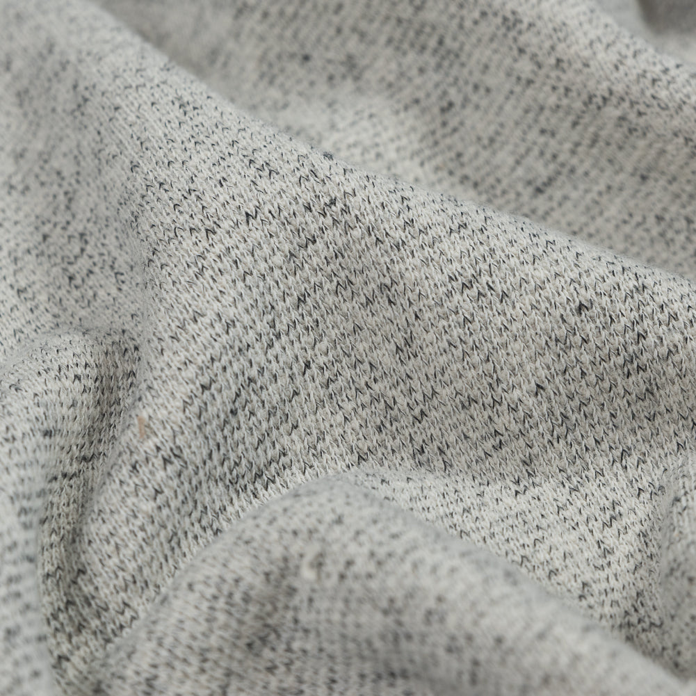 Thick Cotton French Terry - Salt and Pepper Full