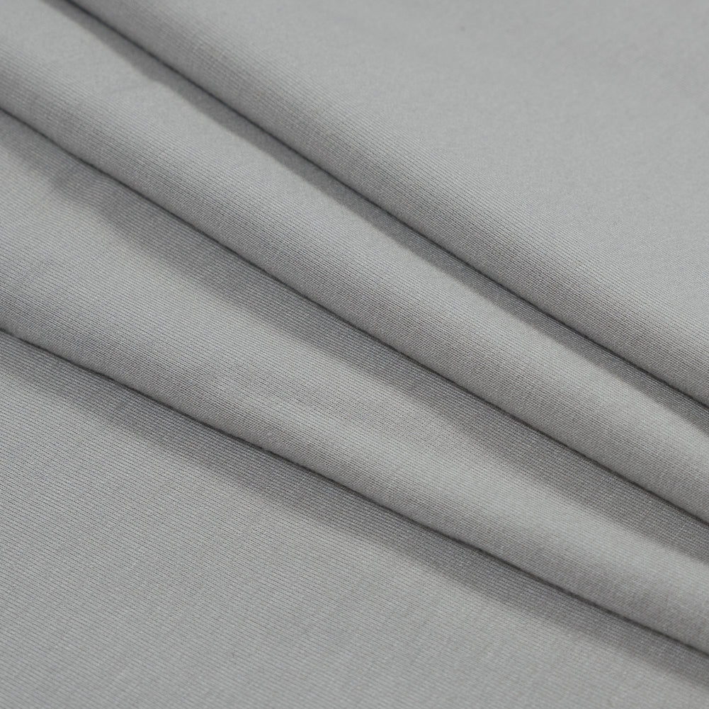 Bamboo Stretch French Terry - Grey Flint - Emei Collection - Folded
