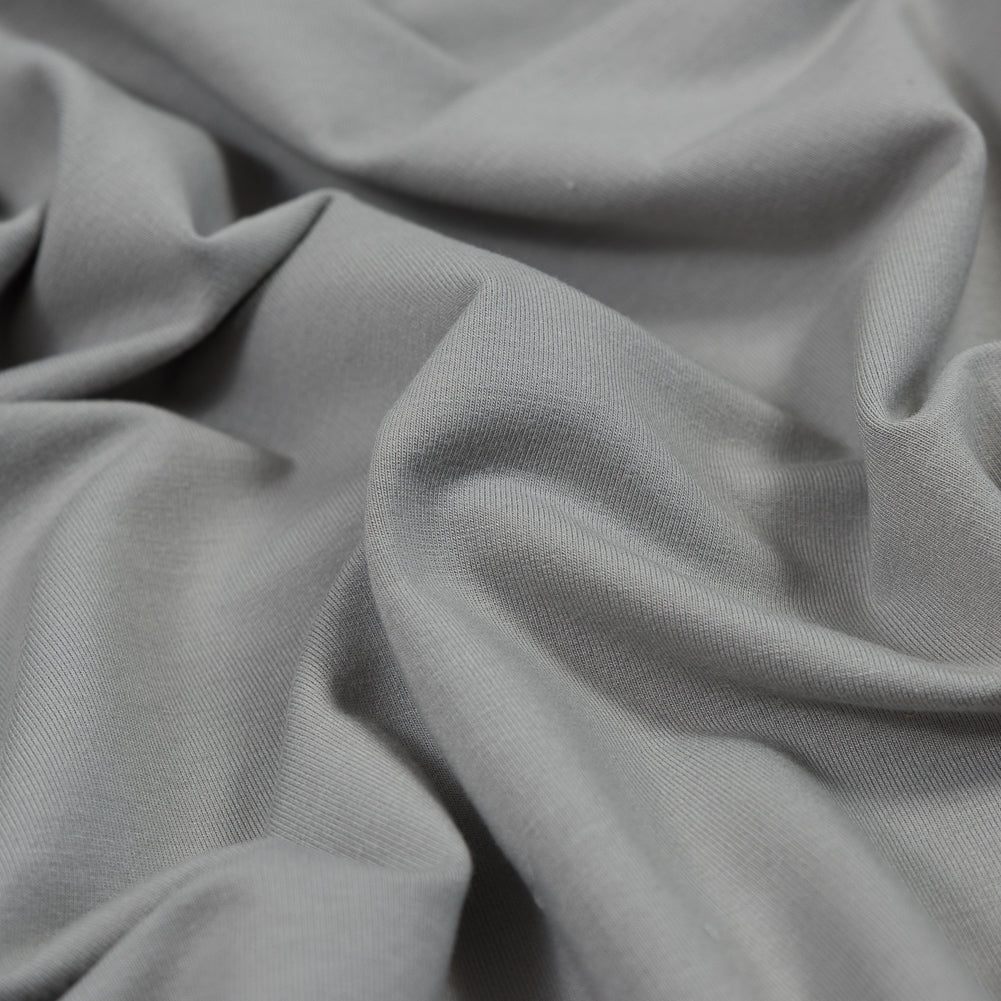 Bamboo Stretch French Terry - Grey Flint - Emei Collection - Detail