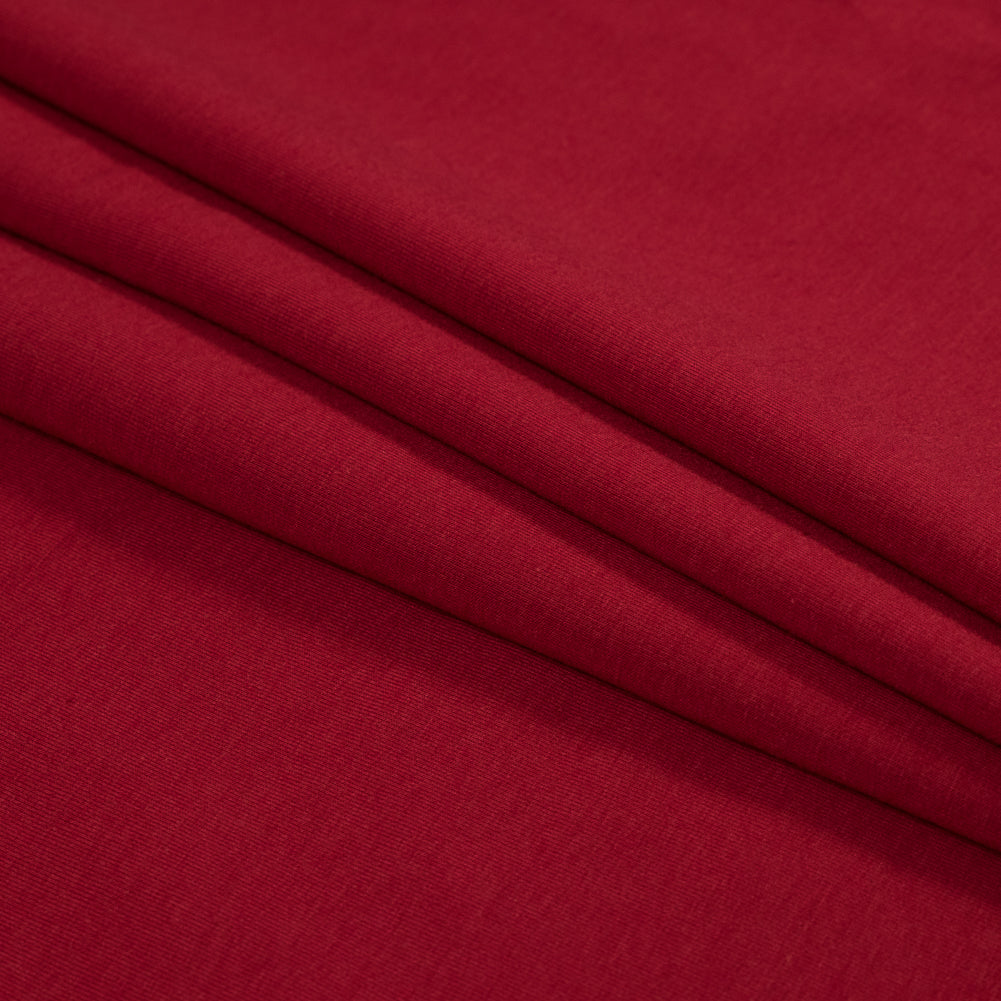 Bamboo Stretch French Terry - Chili - Emei Collection - Folded