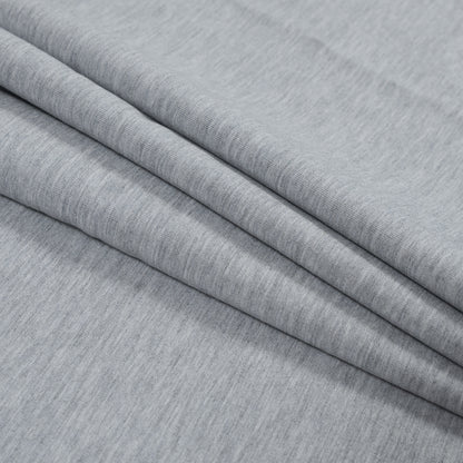 Bamboo and Merino Wool Stretch Fleece - Light Gray Detail
