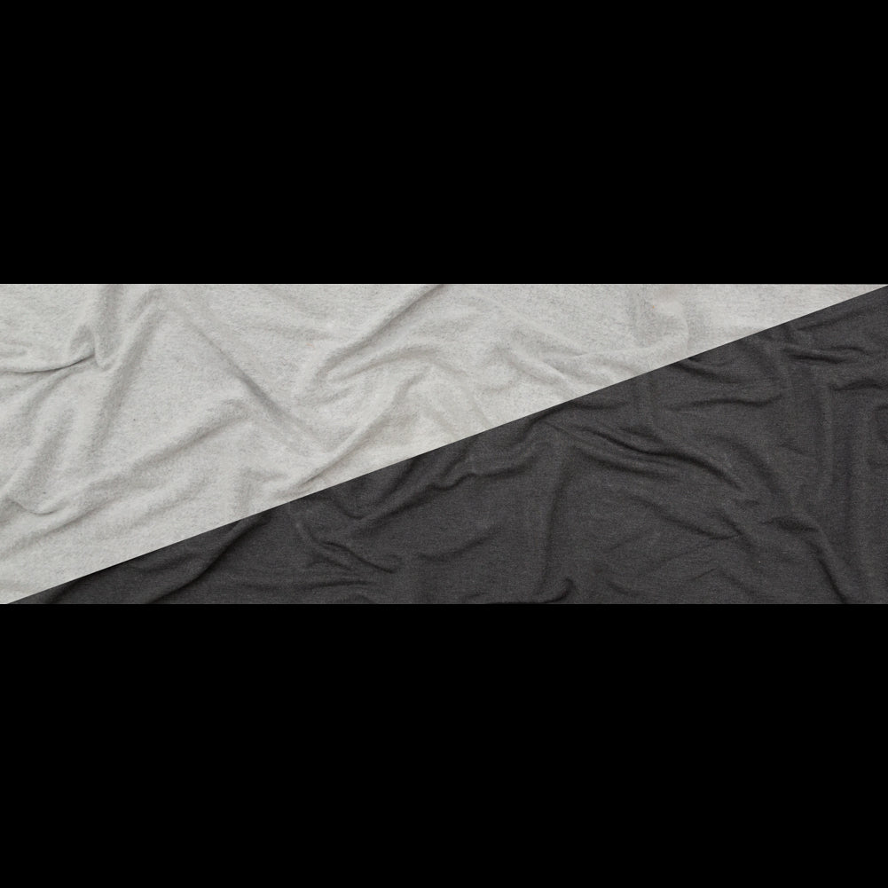 Bamboo and Merino Wool Stretch Fleece - Charcoal Folded