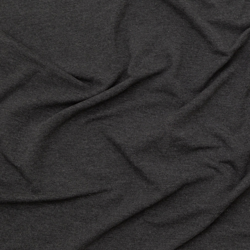 Bamboo and Merino Wool Stretch Fleece - Charcoal