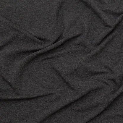 Bamboo and Merino Wool Stretch Fleece - Charcoal