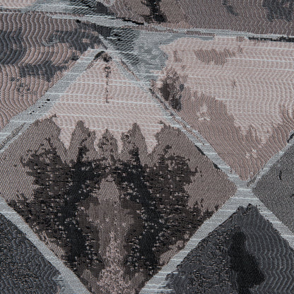 Pink, Silver and Black Abstract Diamond Brocade Full