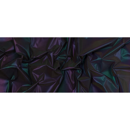 Rainbow Reflective Fabric with Cotton Backing Folded