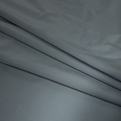 Silver on Black Fleece-Backed Reflective Fabric Detail