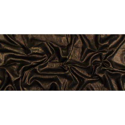 Simone Black Lightweight Woven with Metallic Gold Foil Folded