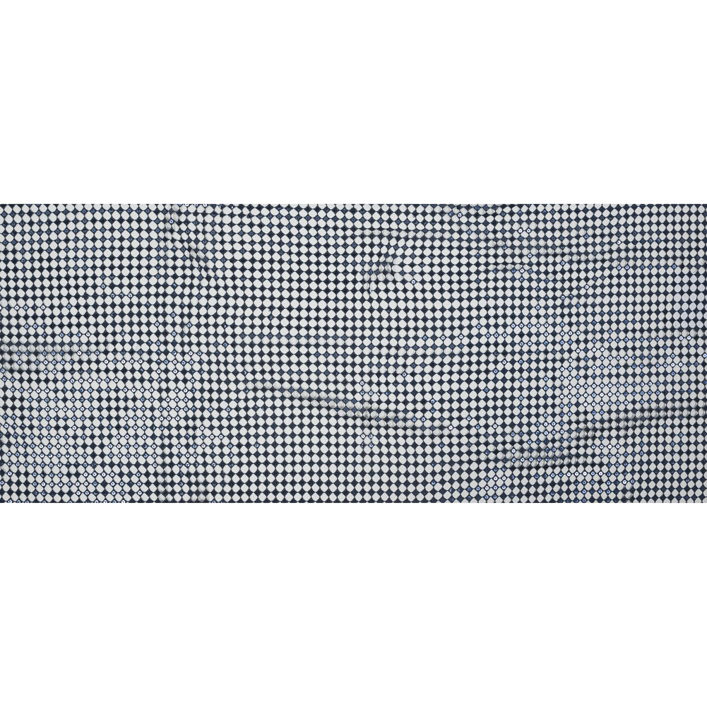 Guipure Lace with Sequins - Navy Geometric Full