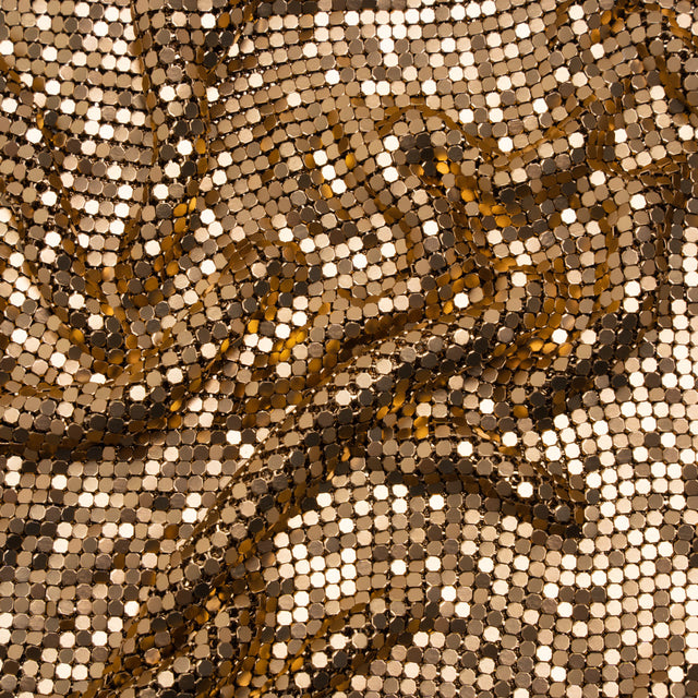 Aluminum Chainmail Fabric Panel, 3mm Tubular - Gilded Bronze - Joan Collection