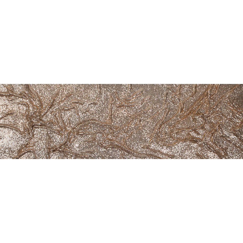 Mood Exclusive Joan Rose Gold Tubular Chainmail Fabric - Full