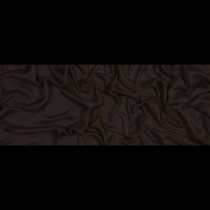Chocolate Crinkled Silk Chiffon Folded