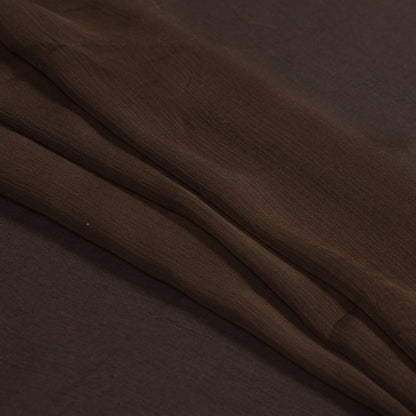 Chocolate Crinkled Silk Chiffon Detail