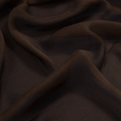 Chocolate Crinkled Silk Chiffon Full