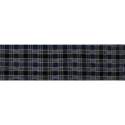 Wool Knit - Navy and White Plaid - Designer Deadstock Full
