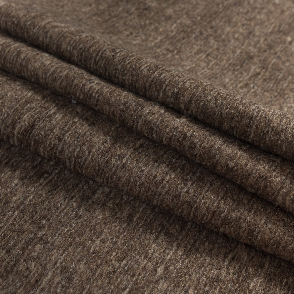 Wool Knit - Brown Striated - Designer Deadstock Folded