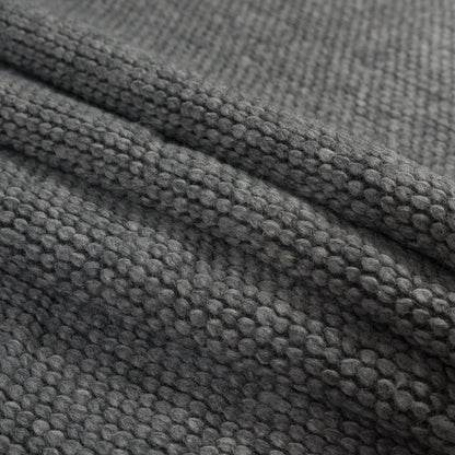 Chunky Wool Knit with Brushed Back - Gray - Designer Deadstock Folded