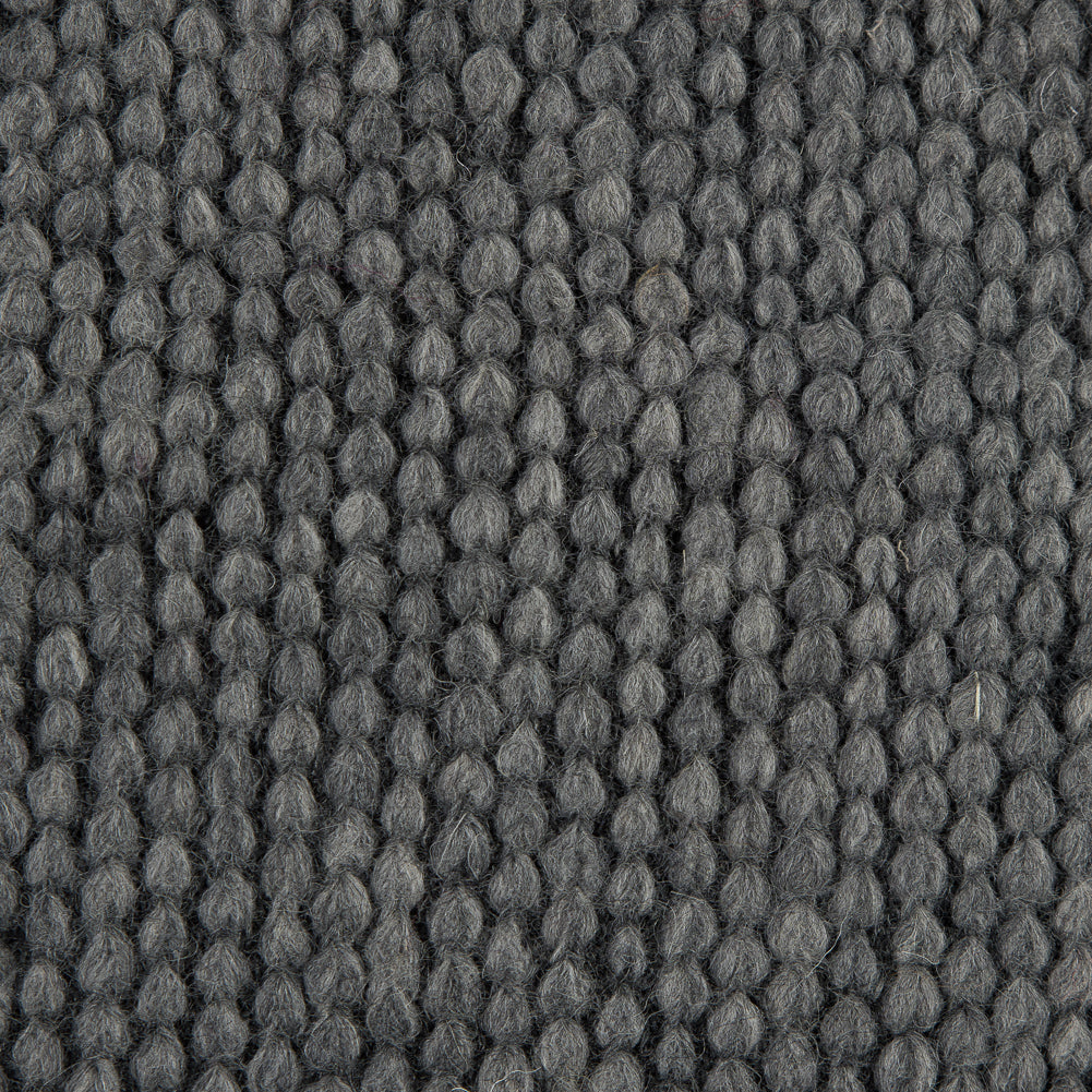 Chunky Wool Knit with Brushed Back - Gray - Designer Deadstock Detail