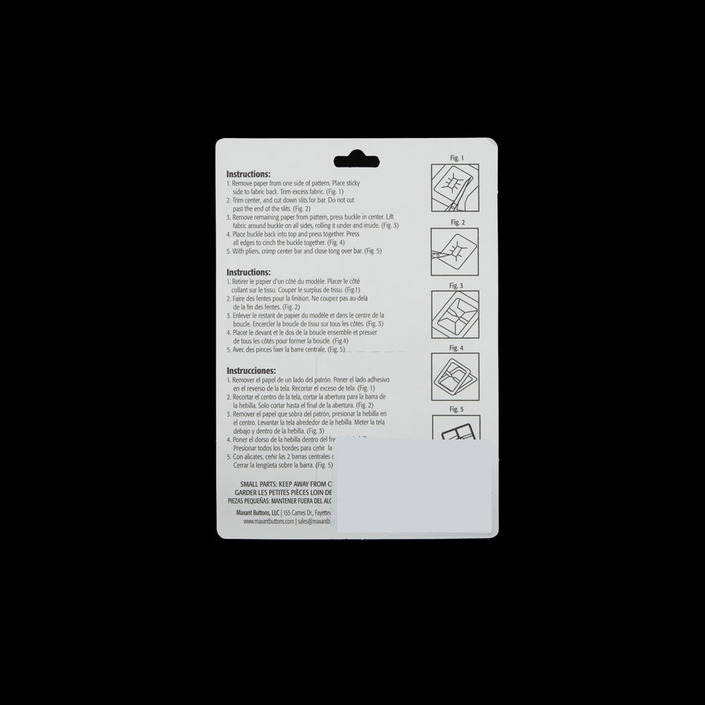 Maxant Oval Buckle Cover Kit - 0.75" Detail