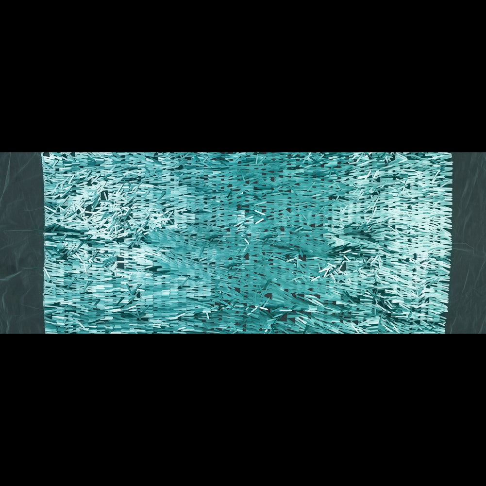 Soft Tulle with Fringe Sequins - Dull Mint - Phryne Collection Folded