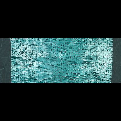 Soft Tulle with Fringe Sequins - Dull Mint - Phryne Collection Folded