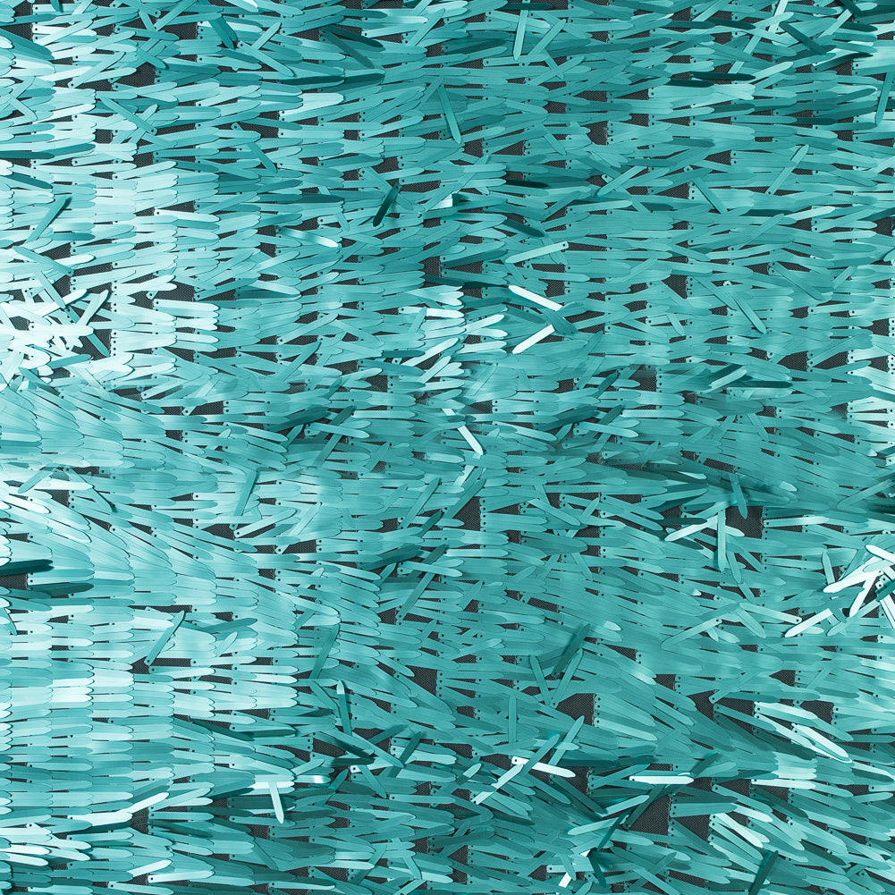 Soft Tulle with Fringe Sequins - Dull Mint - Phryne Collection