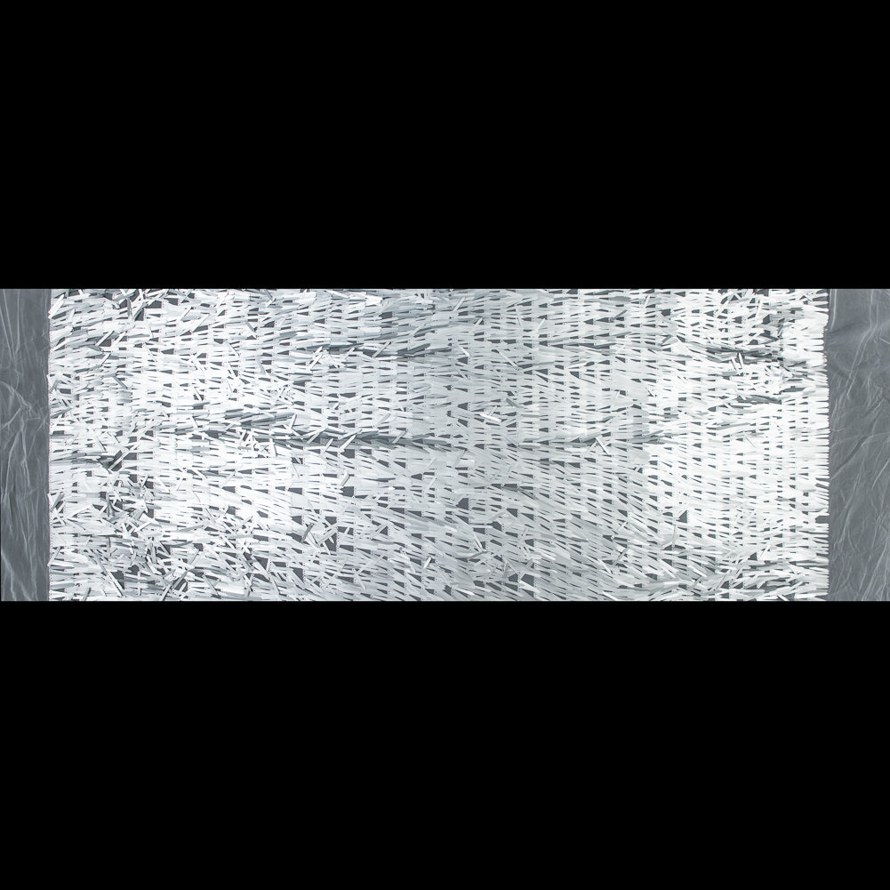 Soft Tulle with Fringe Sequins - Dull Silver - Phryne Collection Folded