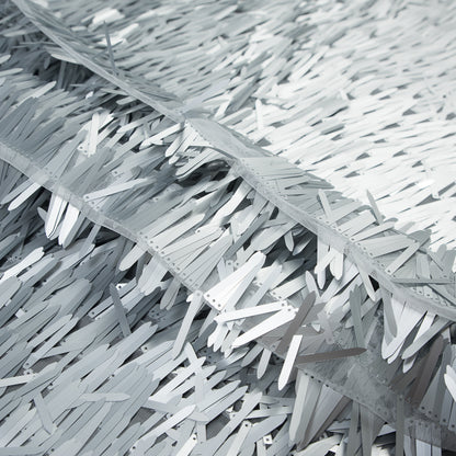 Soft Tulle with Fringe Sequins - Dull Silver - Phryne Collection Detail