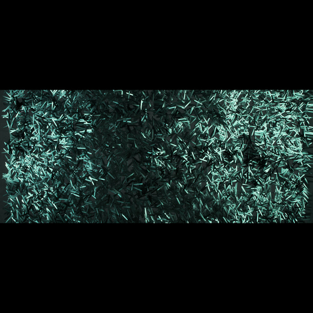 Soft Tulle with Fringe Sequins - Dull Emerald - Phryne Collection Folded
