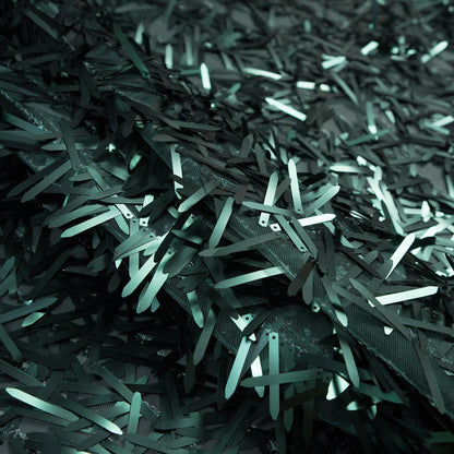 Soft Tulle with Fringe Sequins - Dull Emerald - Phryne Collection Detail