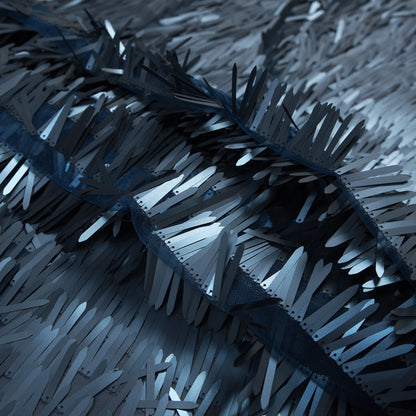 Soft Tulle with Fringe Sequins - Dull Navy - Phryne Collection Detail