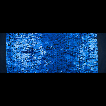 Soft Tulle with Fringe Sequins - Dull Royal Blue - Phryne Collection Folded
