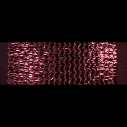 Fringe Sequin Fabric - Cranberry Chevrons Full