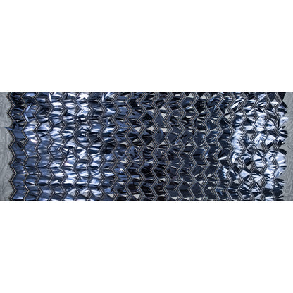 Fringe Sequin Fabric - Navy Chevrons Folded
