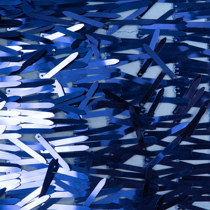 Soft Tulle with Fringe Sequins - Shiny Royal Blue - Phryne Collection Full