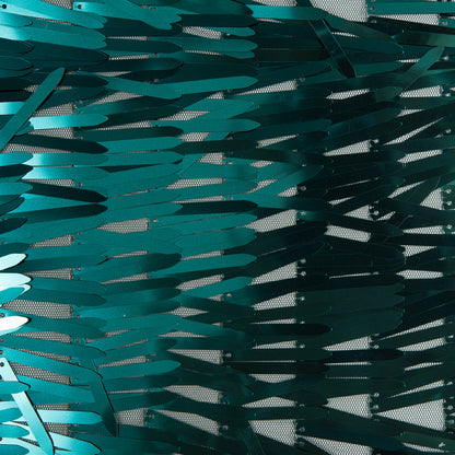 Soft Tulle with Fringe Sequins - Shiny Emerald - Phryne Collection Full