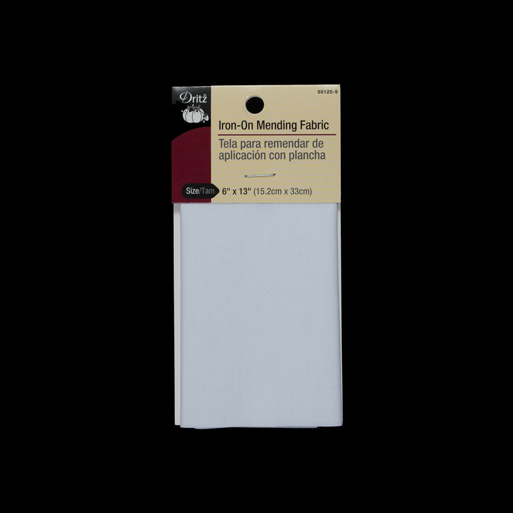Dritz White Iron-On Mending Fabric - 6" x 13"