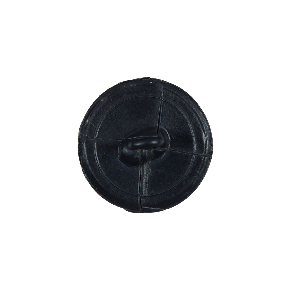 Dark Navy Glossy Leather Shank Back Button - 30L/19MM Detail