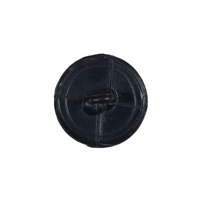 Dark Navy Glossy Leather Shank Back Button - 30L/19MM Detail