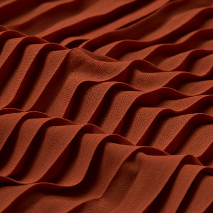 Accordion Pleated Chiffon - Burnt Orange - Etereo Collection Full