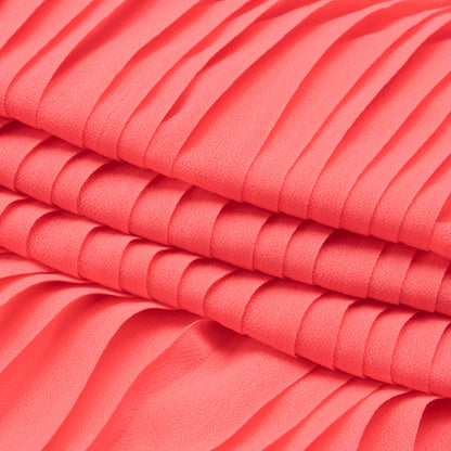 Accordion Pleated Chiffon - Neon Pink - Etereo Collection Full