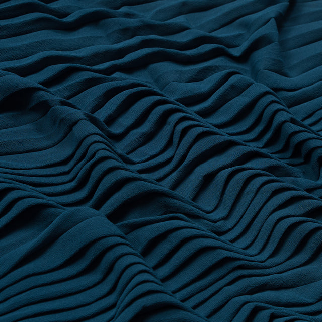 Accordion Pleated Chiffon - Teal - Etereo Collection